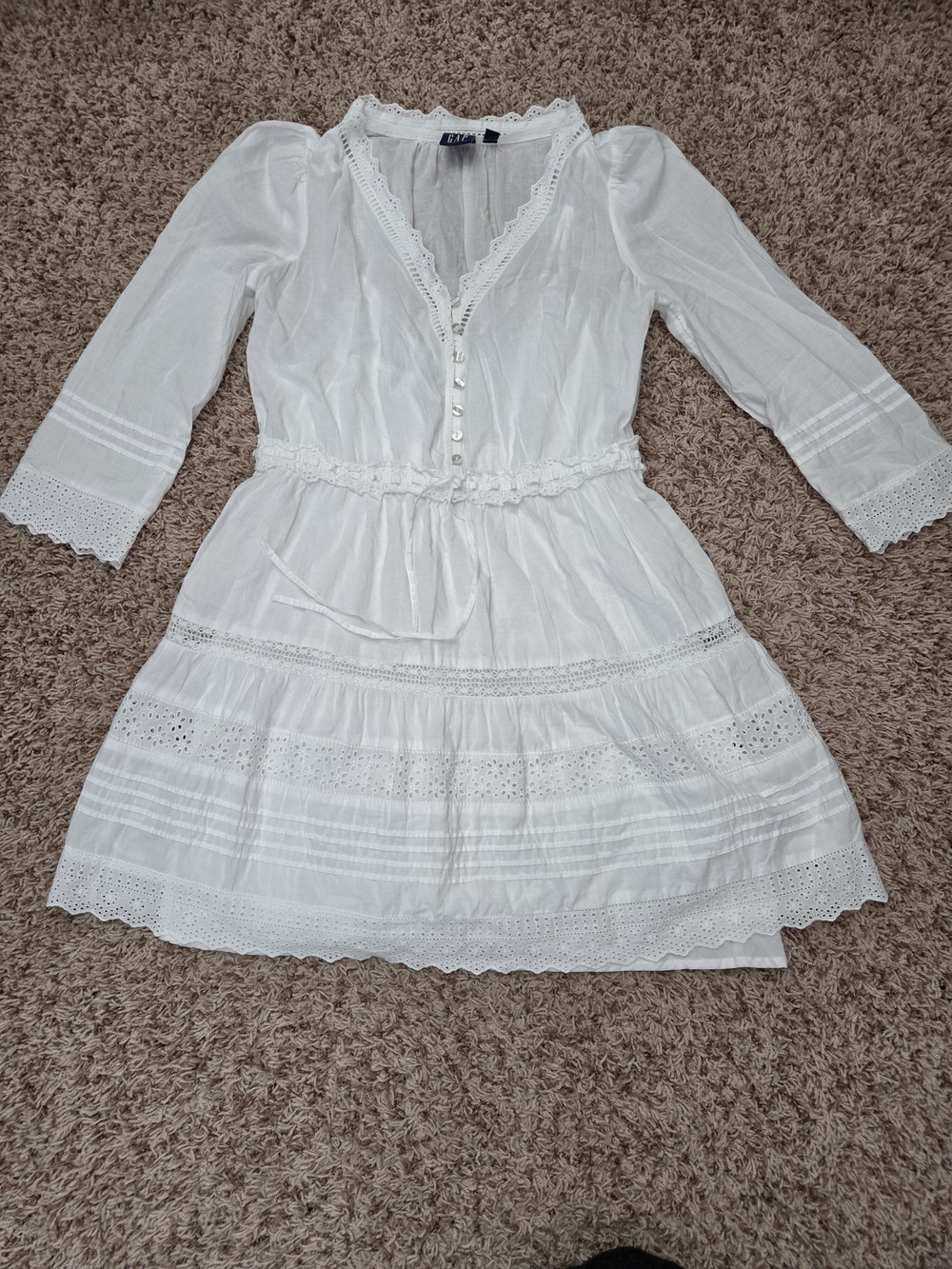 GAP White Eyelet Lace Tunic